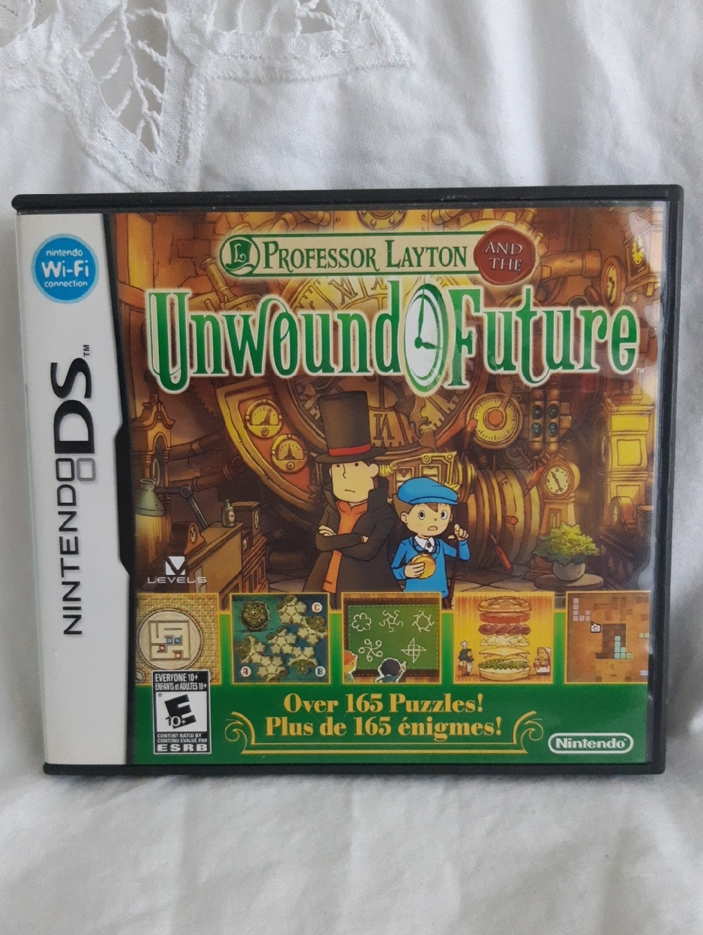 Nintendo Professor Layton and the Unwound Future - Green and Gold Cover